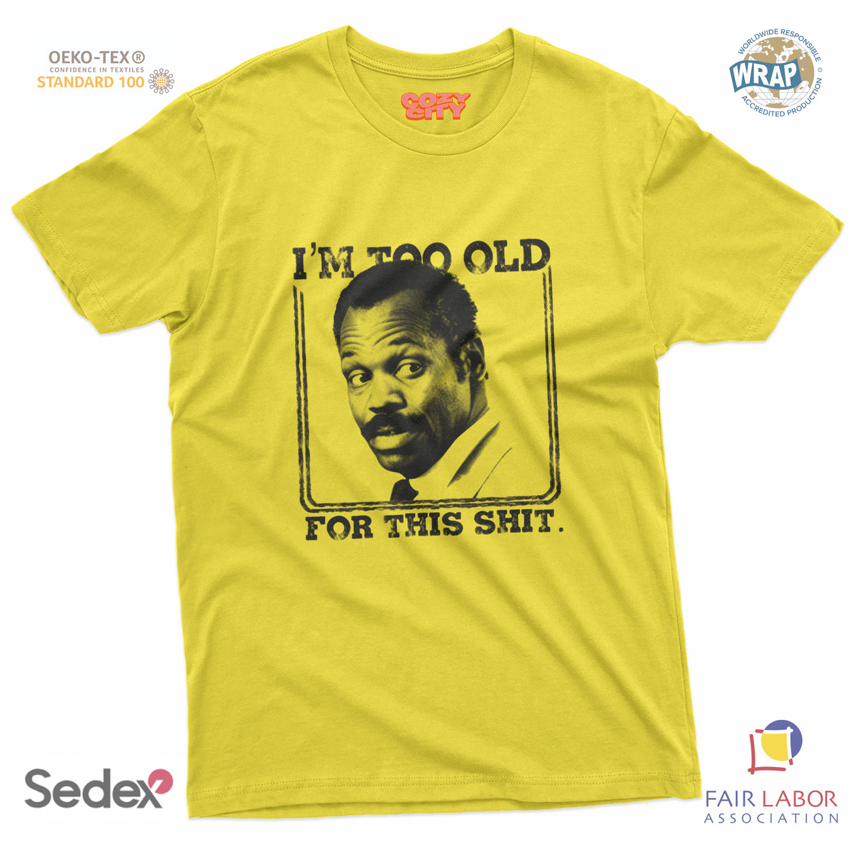 maglietta t-shirt- i m too old for this shit