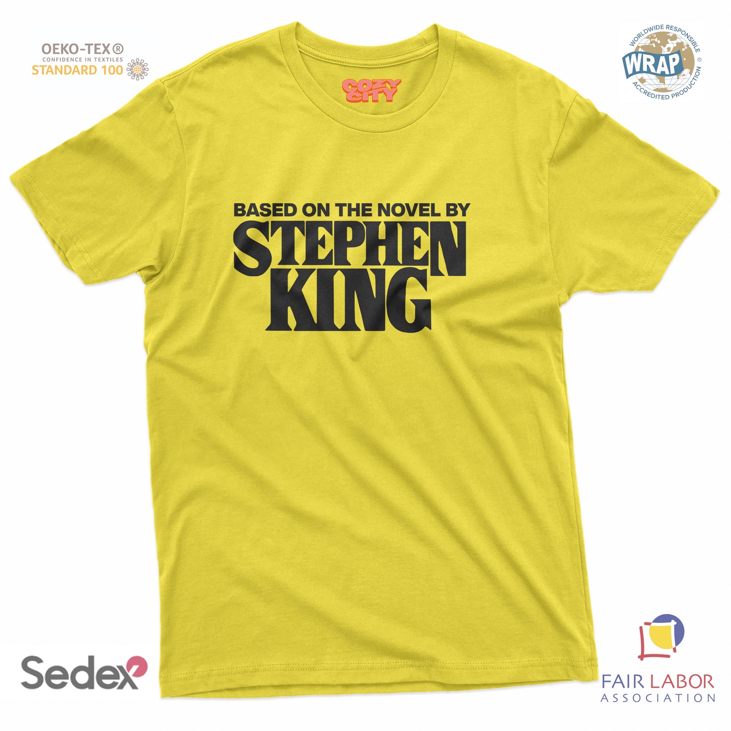 maglietta t-shirt- based on the novel of stephen king scritta