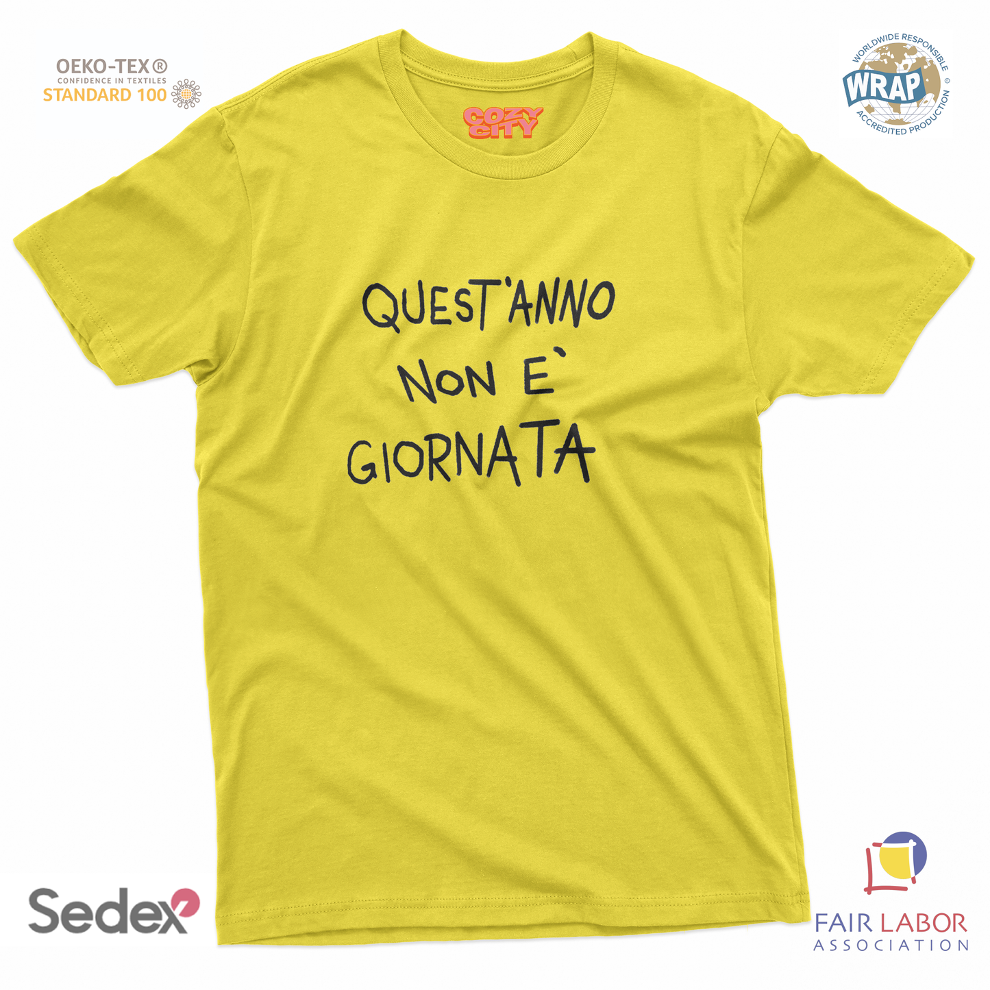 maglietta t-shirt- quest anno non e giornata nero
