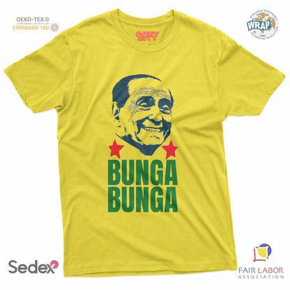 maglietta t-shirt- bunga bunga silvio