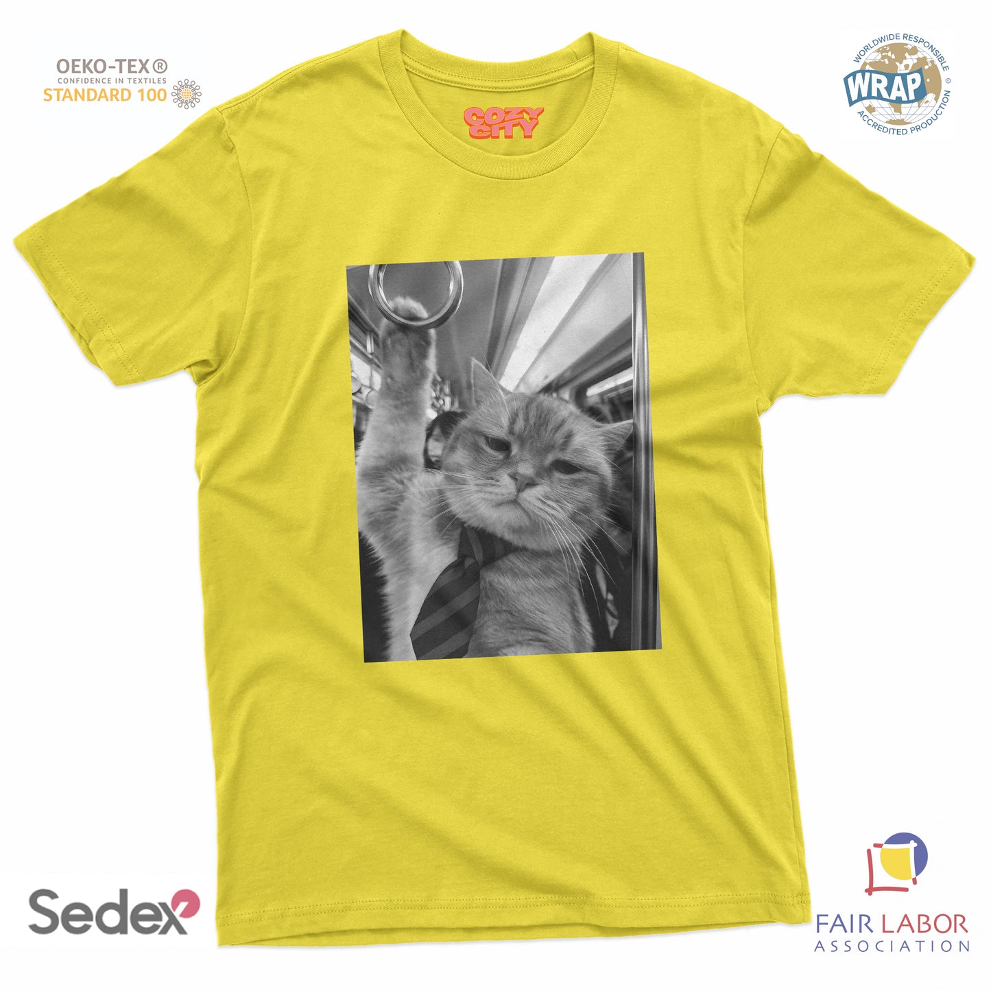maglietta t-shirt- gatto a lavoro lunedì