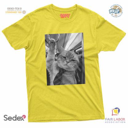 maglietta t-shirt- gatto a lavoro lunedì