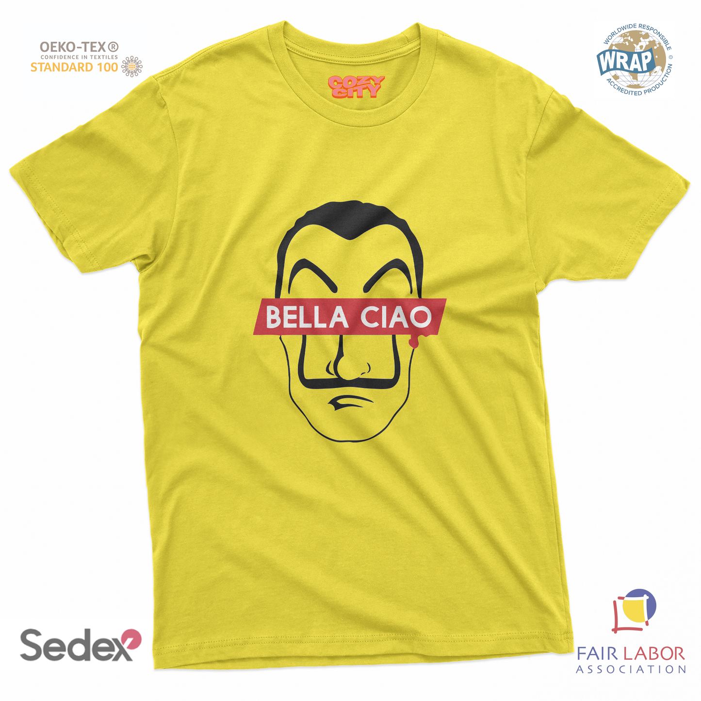 maglietta t-shirt- bella ciao
