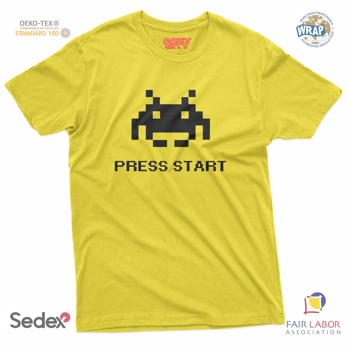 maglietta t-shirt- alien press start
