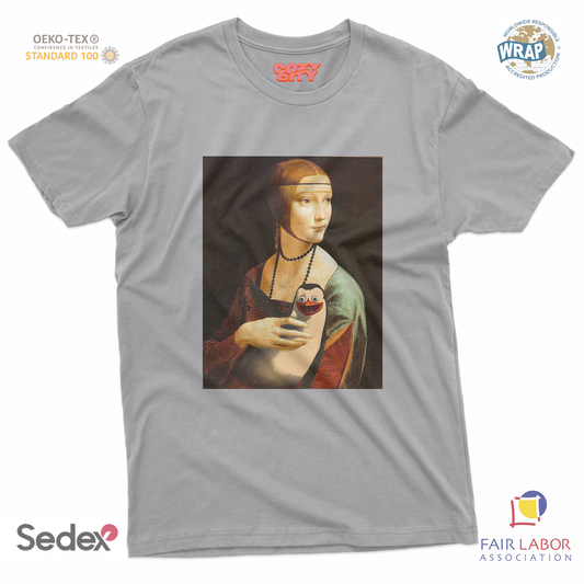 maglietta t-shirt- donna con il pinguino