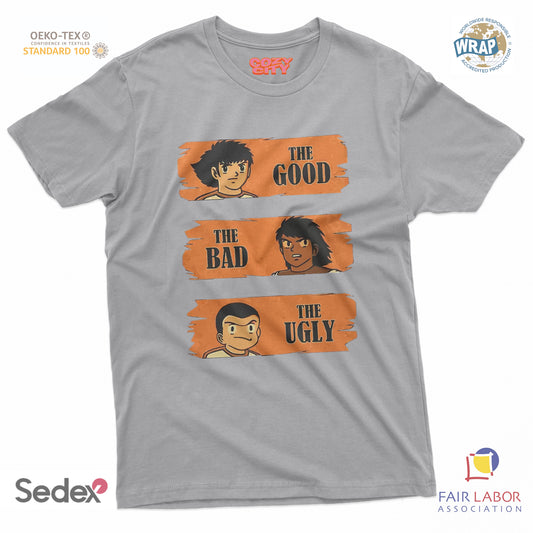 maglietta t-shirt- il buono il brutto e il cattivo cartoon manga