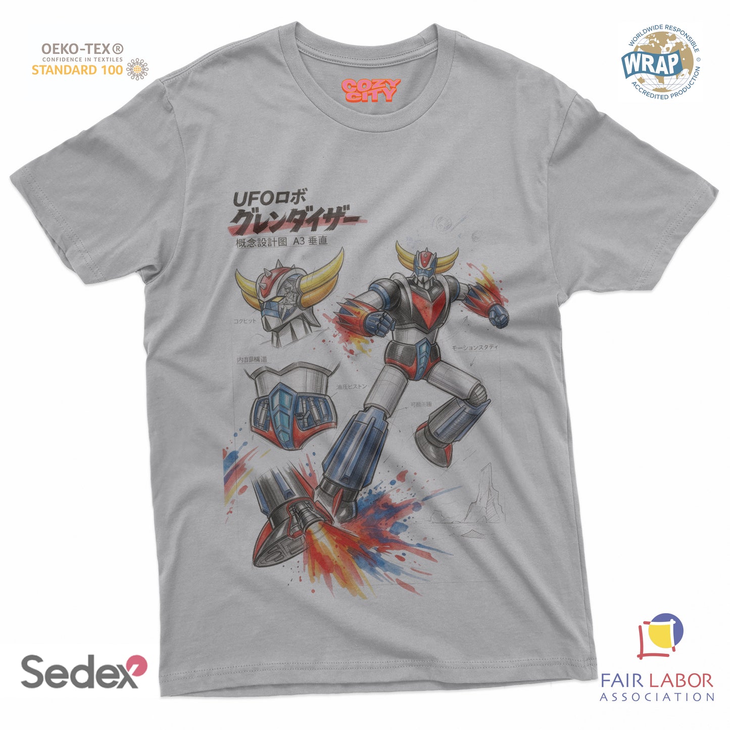 maglietta t-shirt- progetto robottone ufo