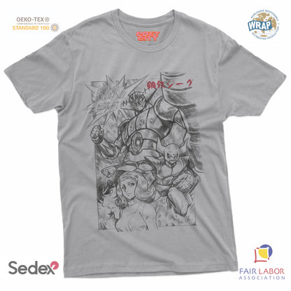 maglietta t-shirt- robottone acciaio