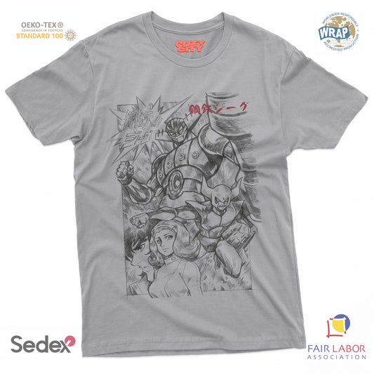 maglietta t-shirt- robottone acciaio