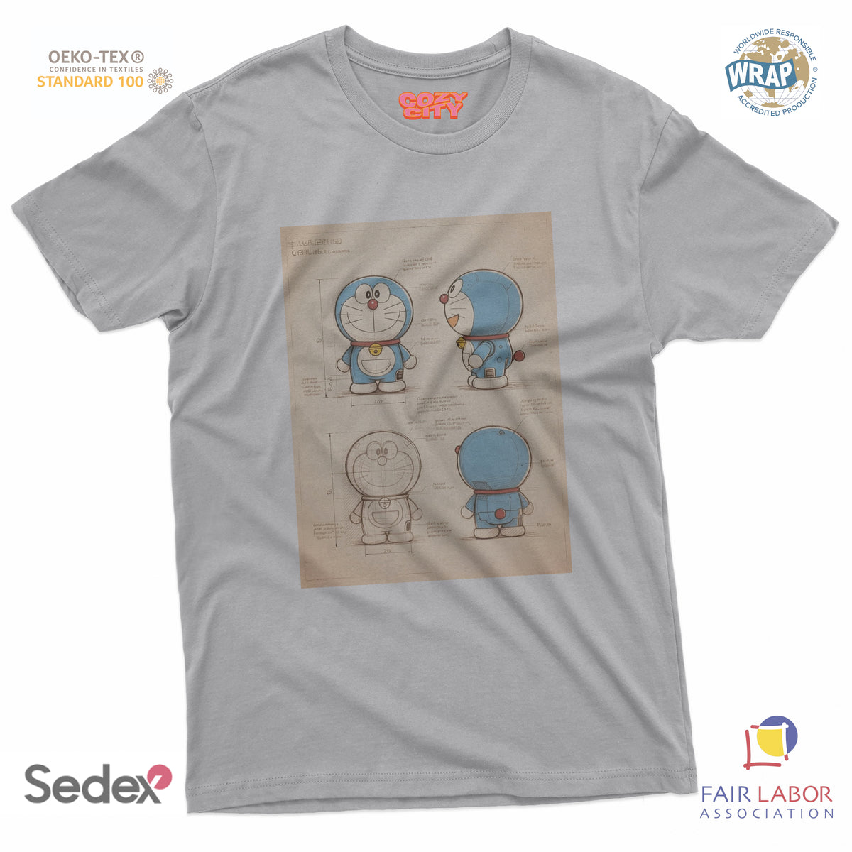 maglietta t-shirt- gatto spaziale giapponese progetto