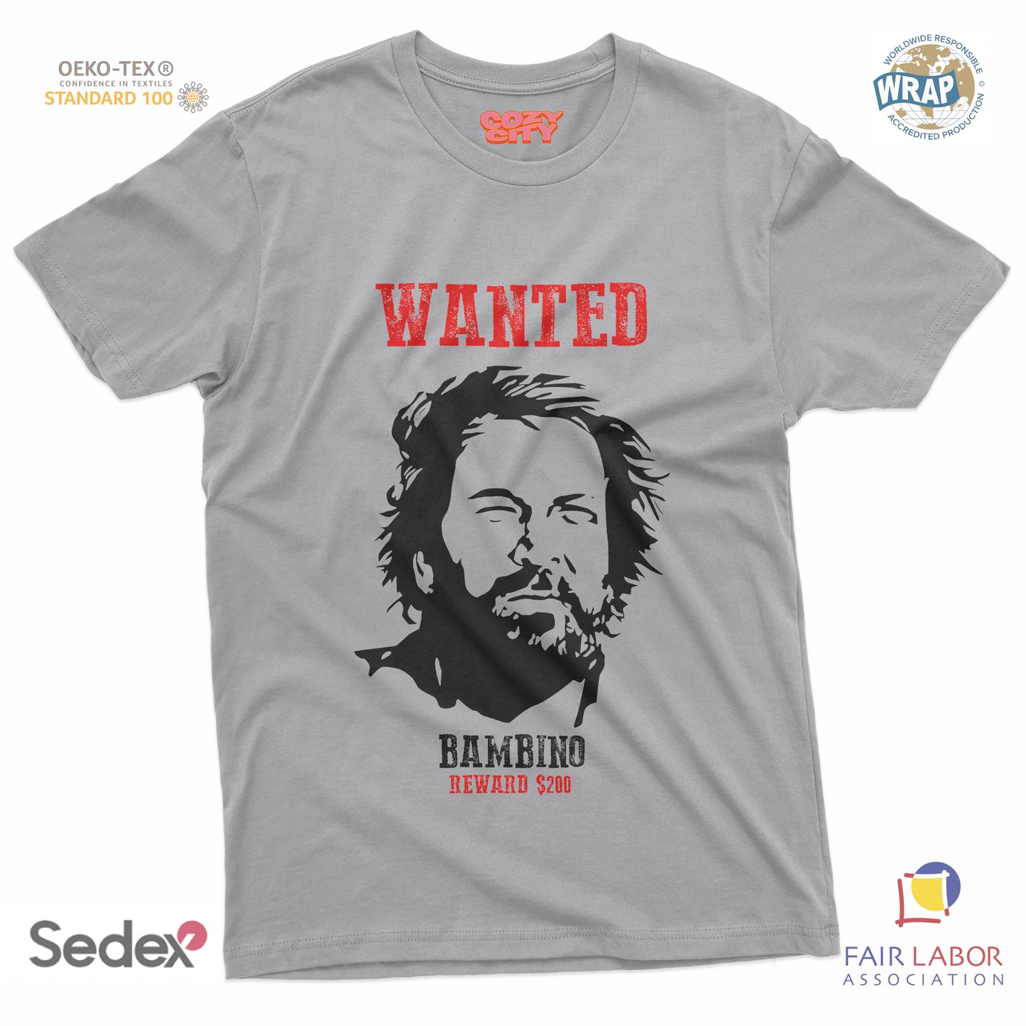 maglietta t-shirt-bambimo wanted