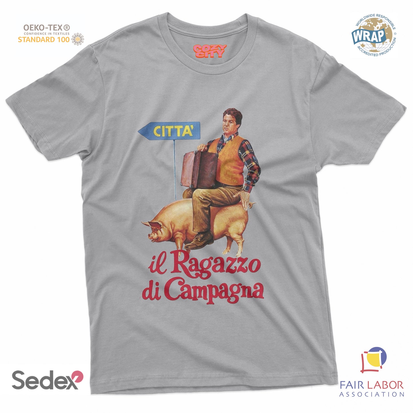 maglietta t-shirt- ragazzo di campagna