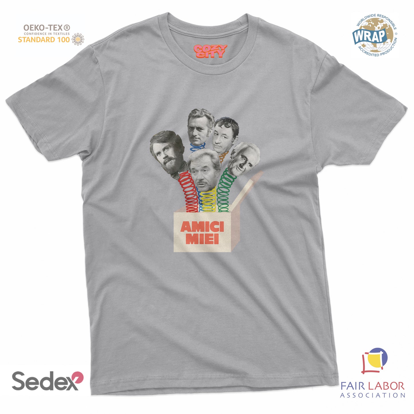 maglietta t-shirt- amici miei scatola