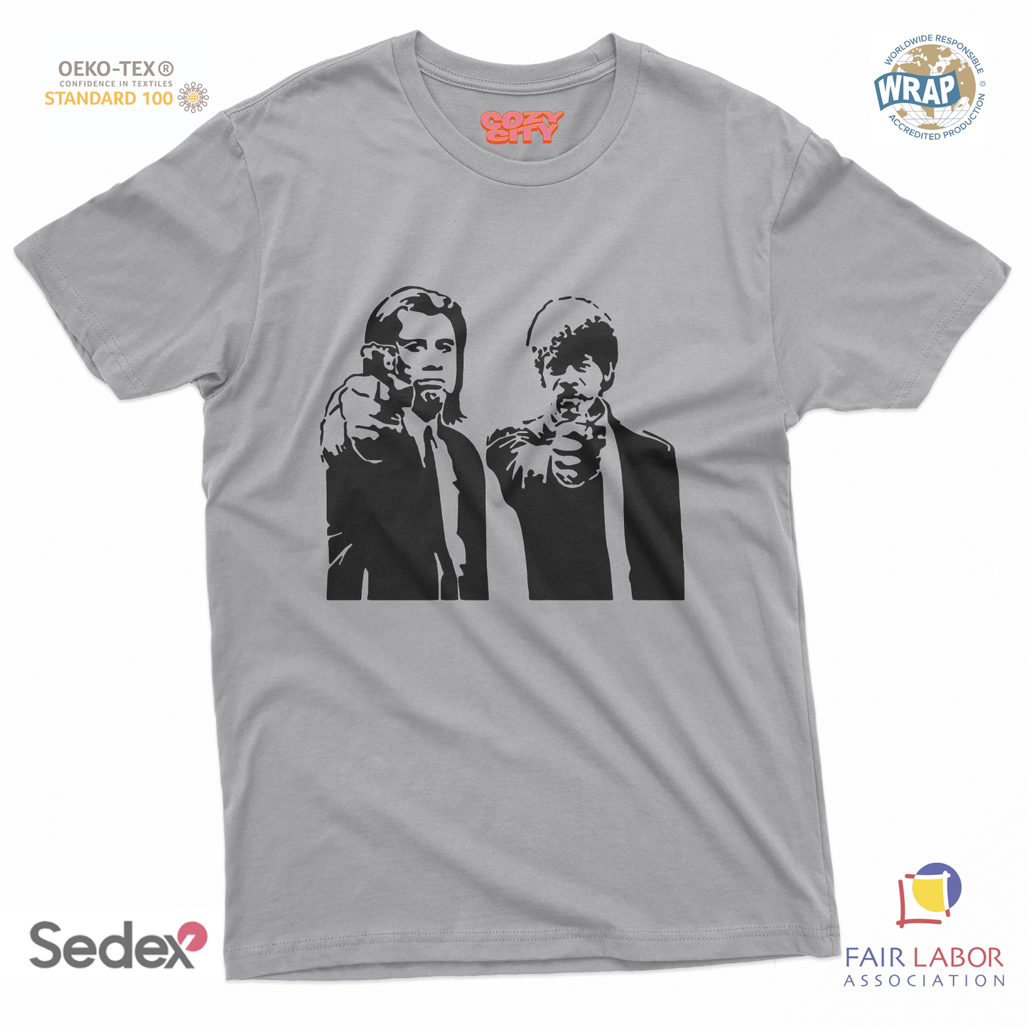 maglietta t-shirt- pulp fiction sagoma