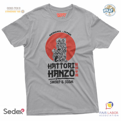 maglietta t-shirt- hanzo sword & sushi