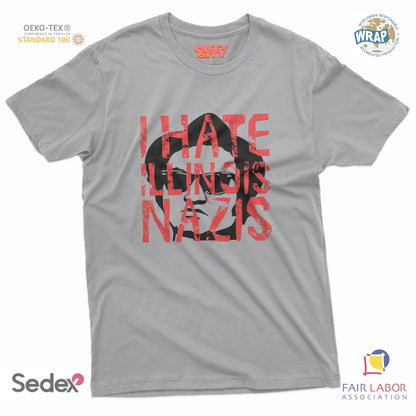 maglietta t-shirt- i hate illinois nazis