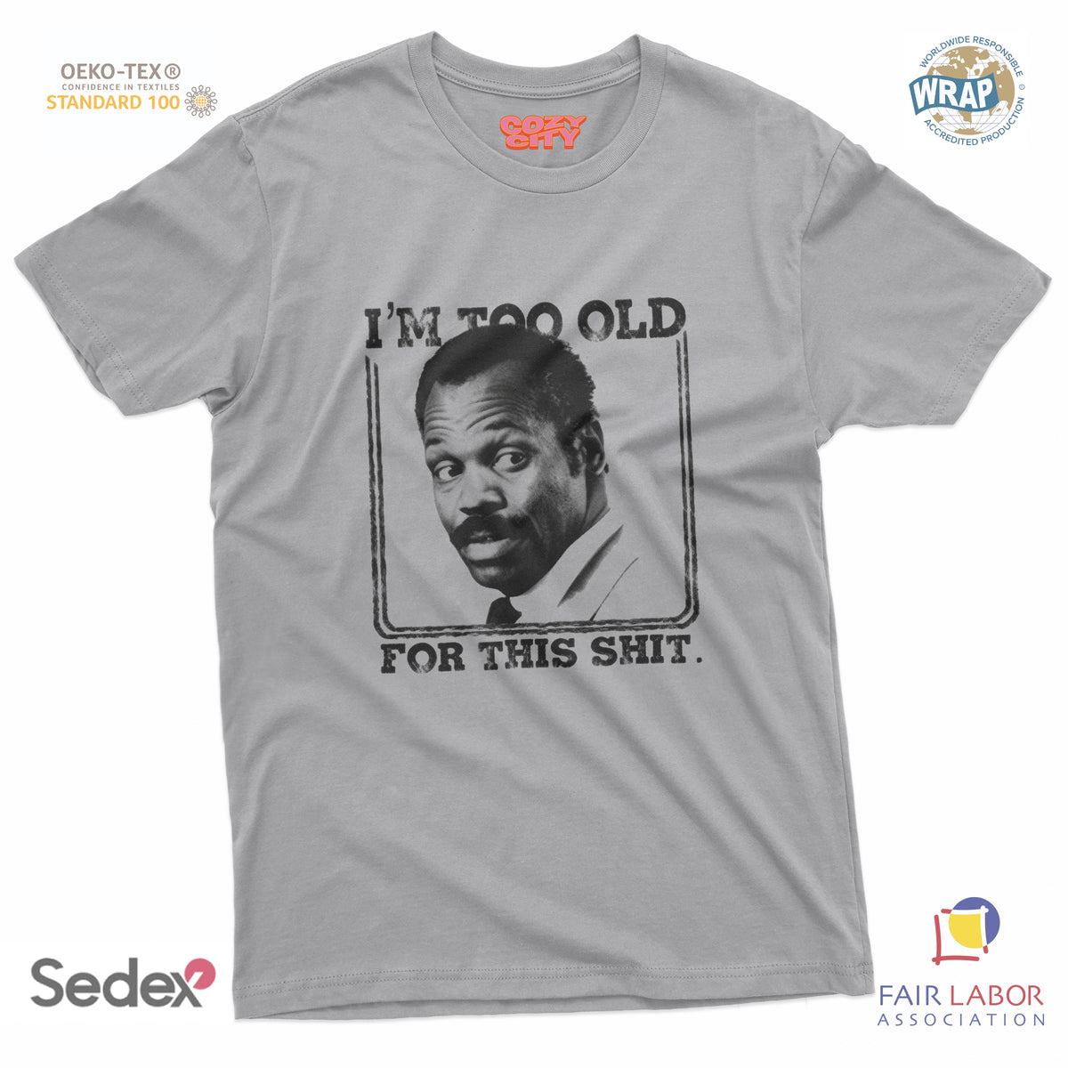 maglietta t-shirt- i m too old for this shit