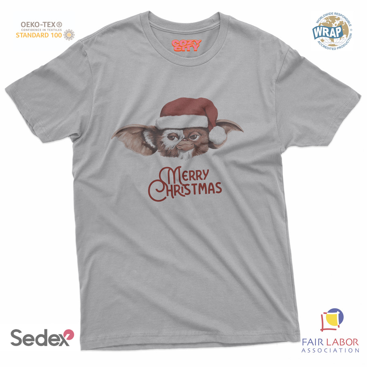 maglietta t-shirt- merry christmas mostro