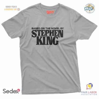 maglietta t-shirt- based on the novel of stephen king scritta