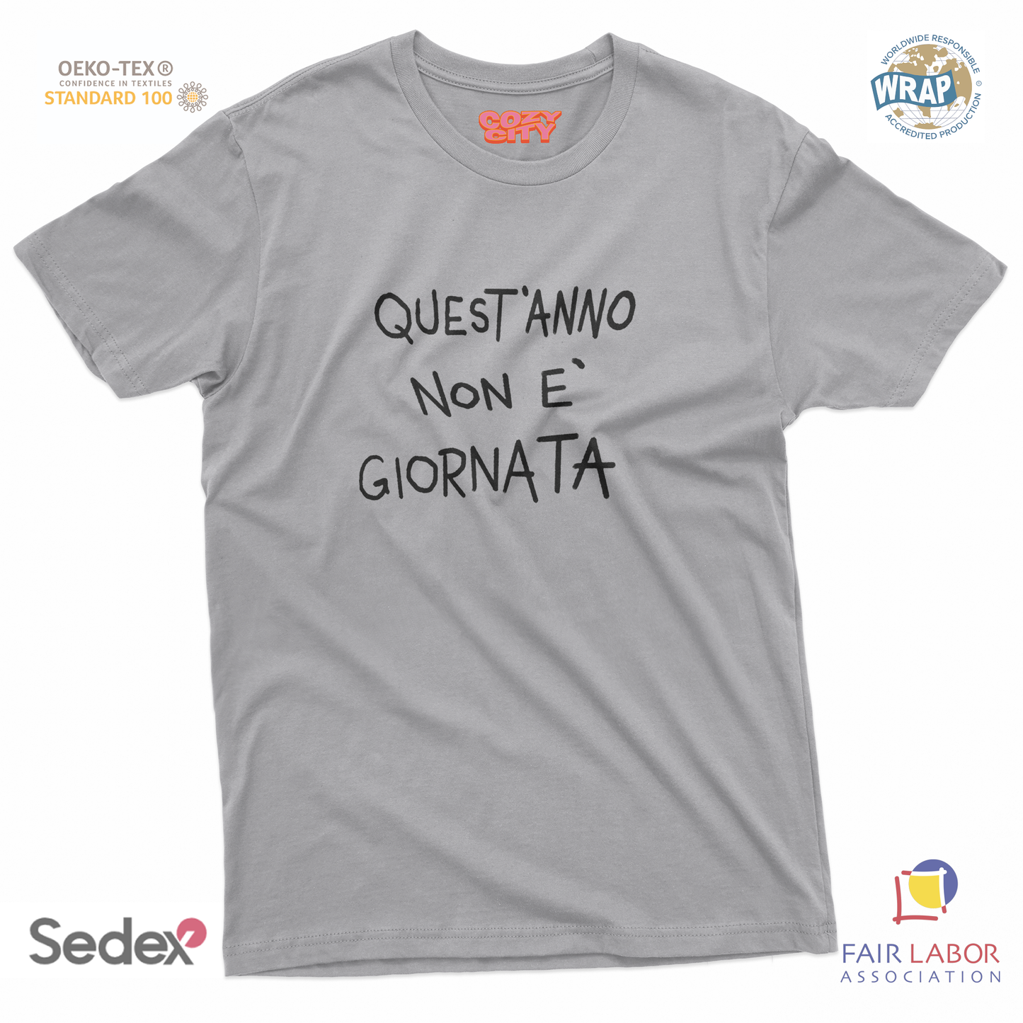 maglietta t-shirt- quest anno non e giornata nero