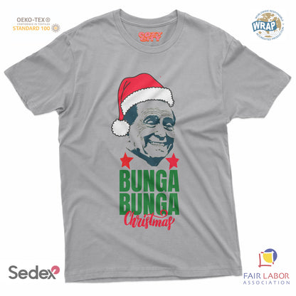 maglietta t-shirt- bunga bunga silvio christmas