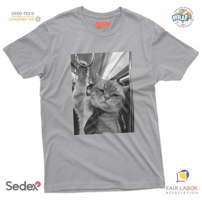 maglietta t-shirt- gatto a lavoro lunedì