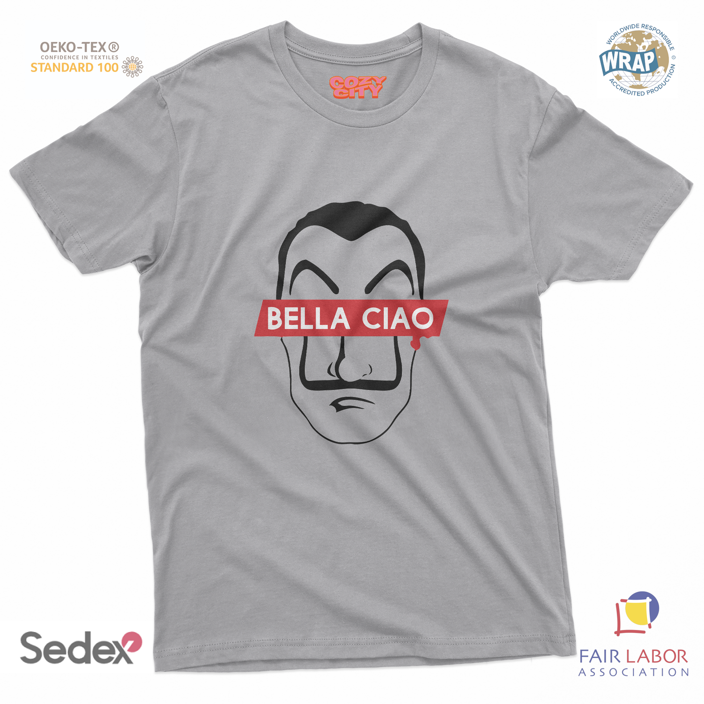 maglietta t-shirt- bella ciao