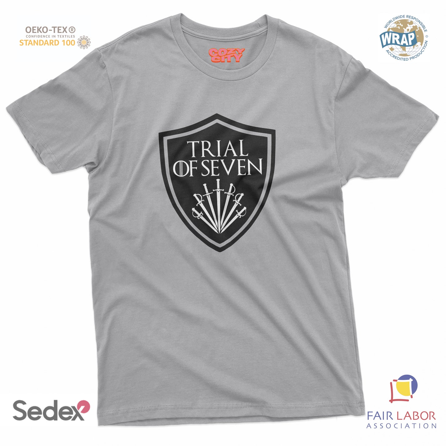 maglietta t-shirt- il giudizio dei sette trial of seven