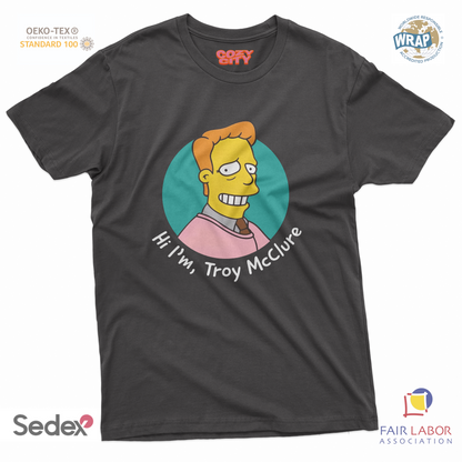 maglietta t-shirt- Hi I m Troy
