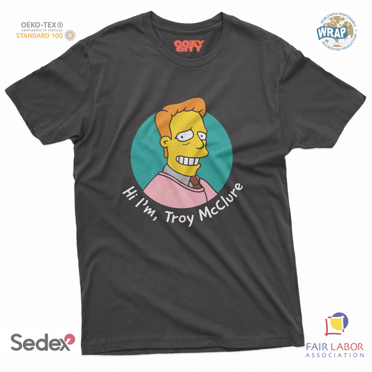 maglietta t-shirt- Hi I m Troy