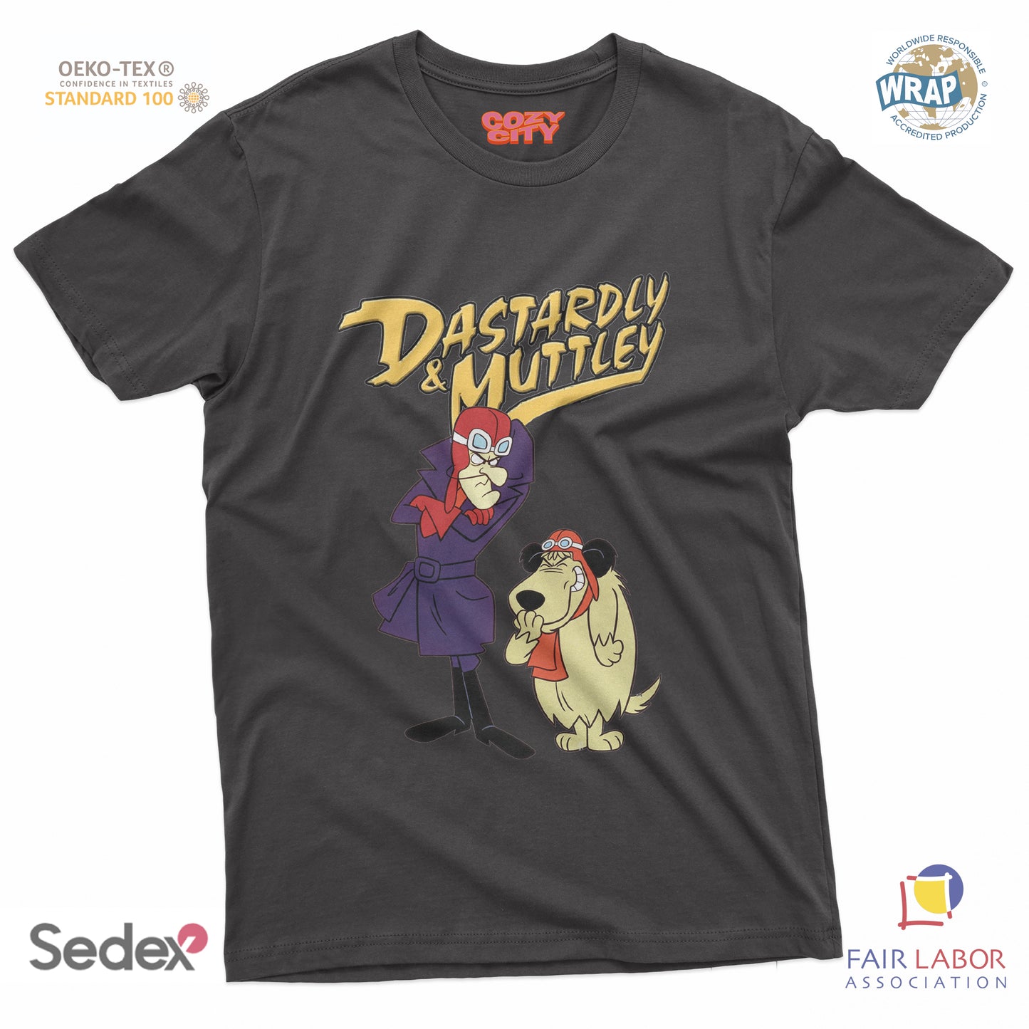 maglietta t-shirt- Muttley e amico