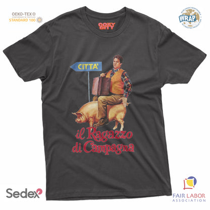 maglietta t-shirt- ragazzo di campagna