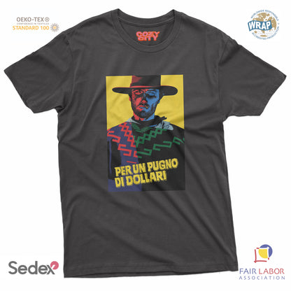 maglietta t-shirt- per un pugno western