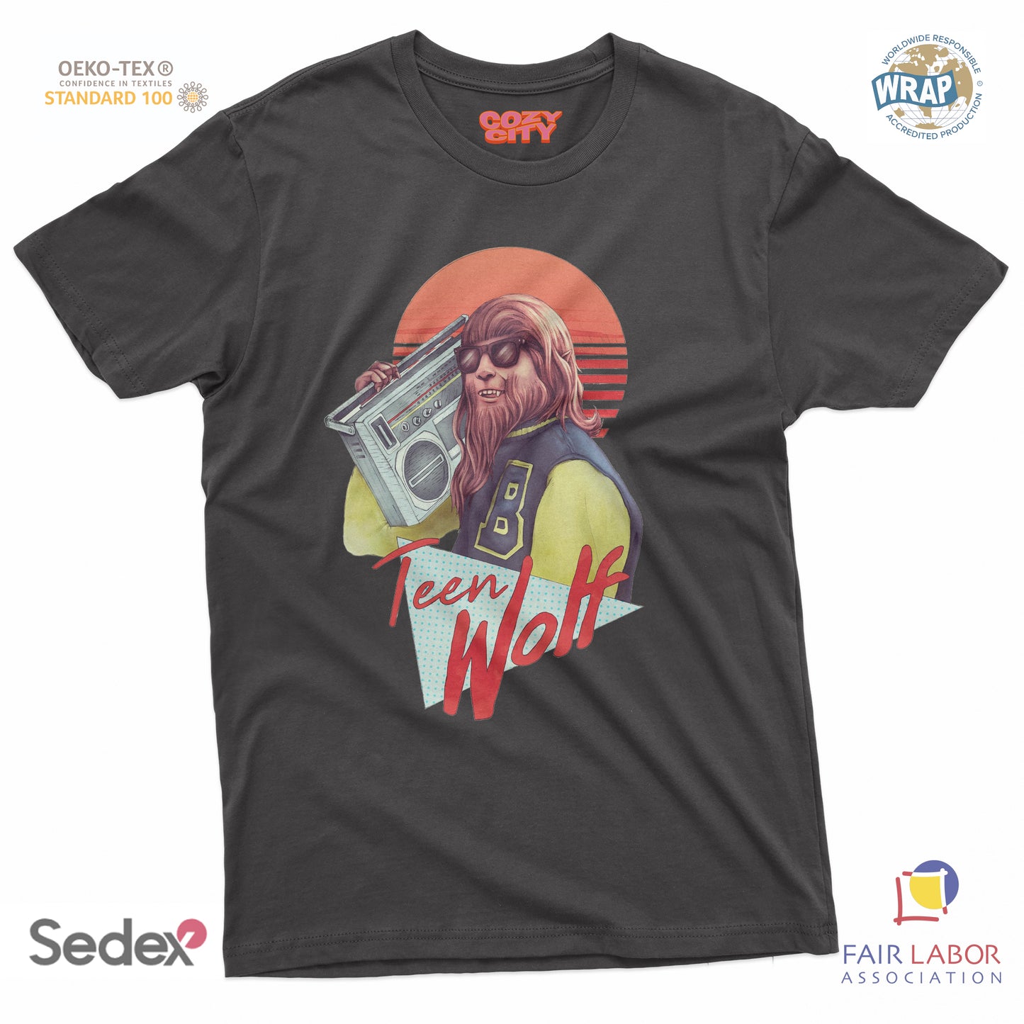 maglietta t-shirt- lupo teen