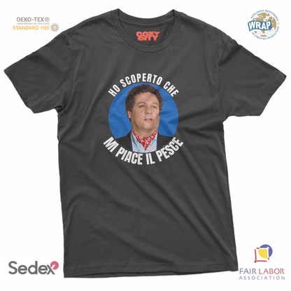 maglietta t-shirt- ho capito che mi piace il pesce