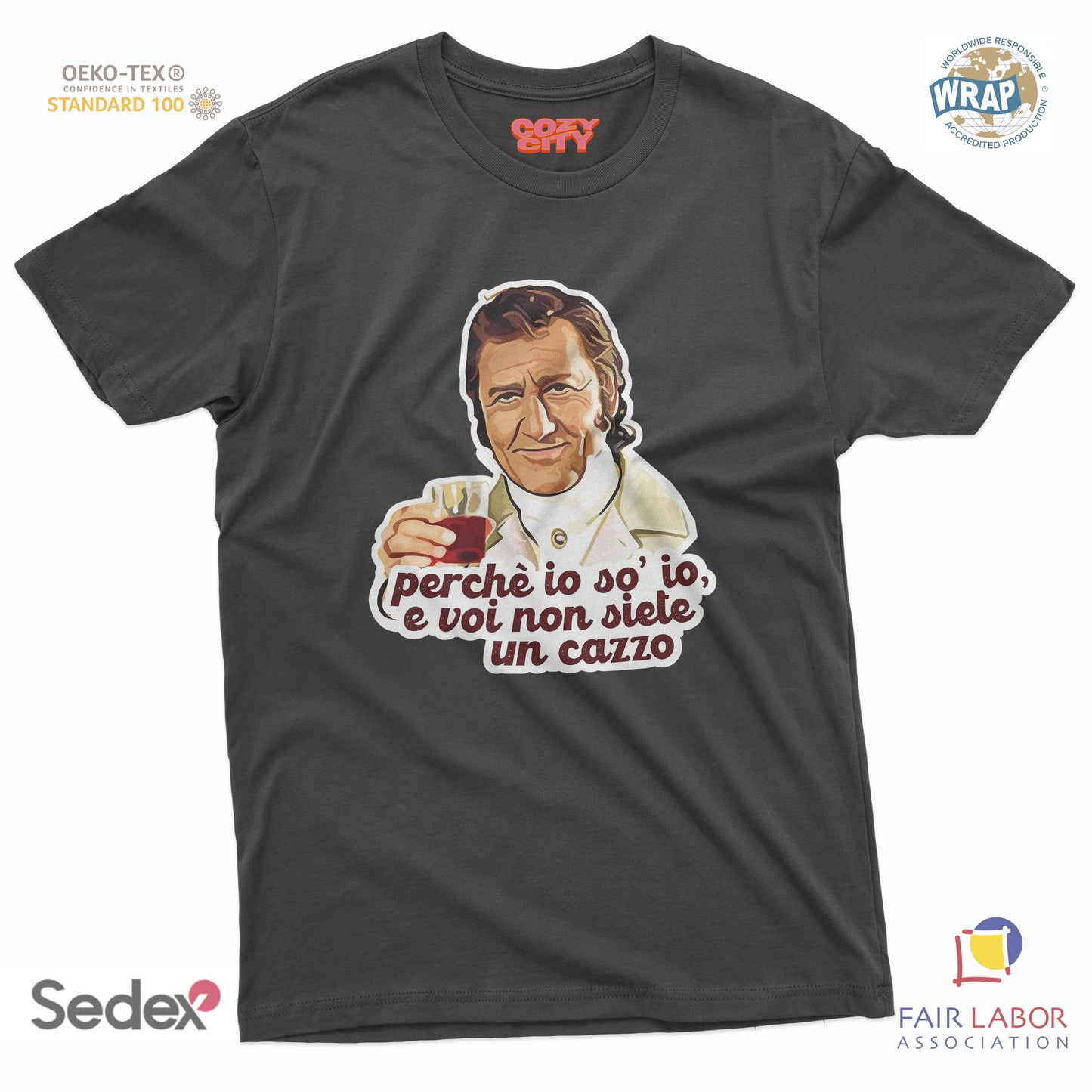 maglietta t-shirt- marchese perche io so io e voi nion siete un cazzo