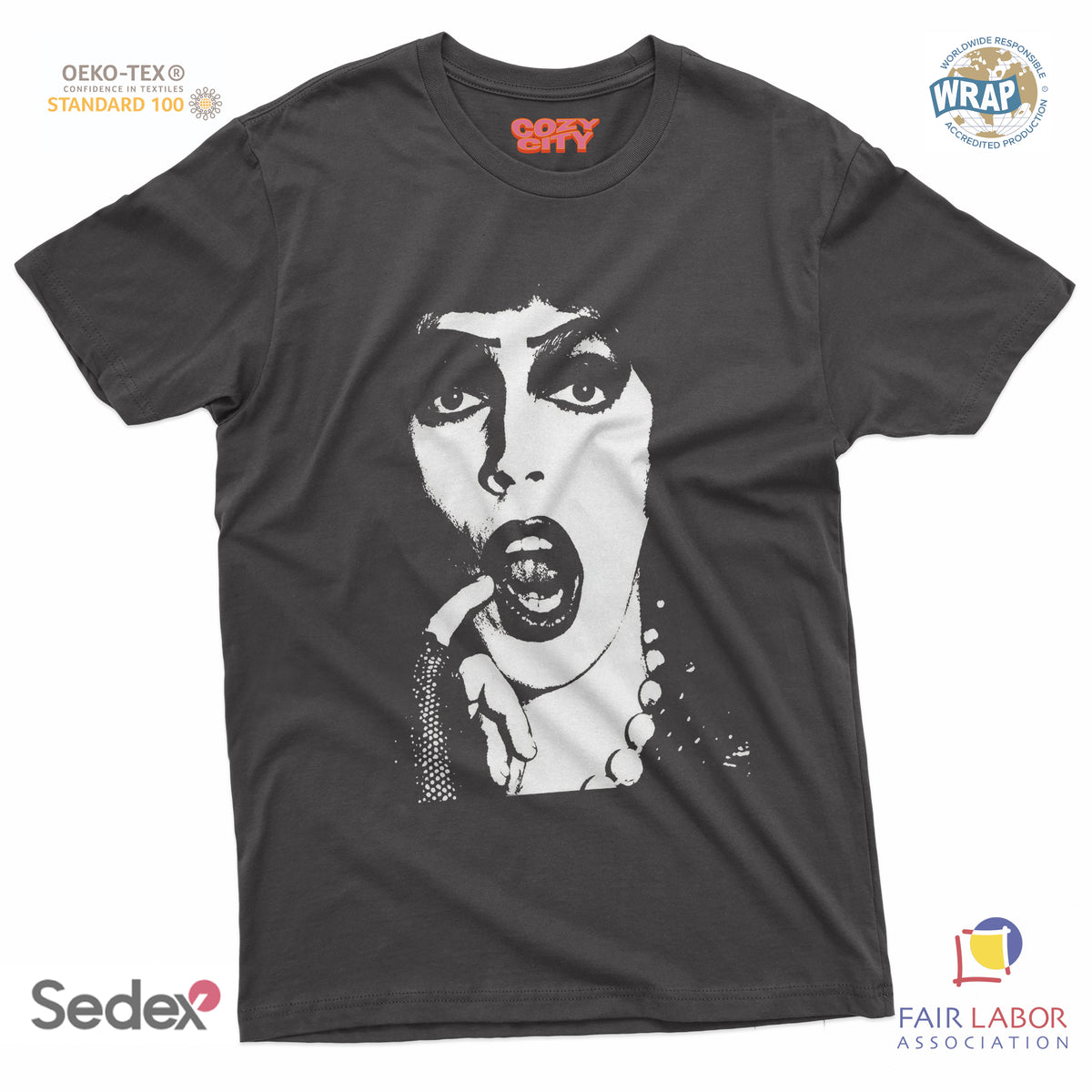 maglietta t-shirt- rocky face