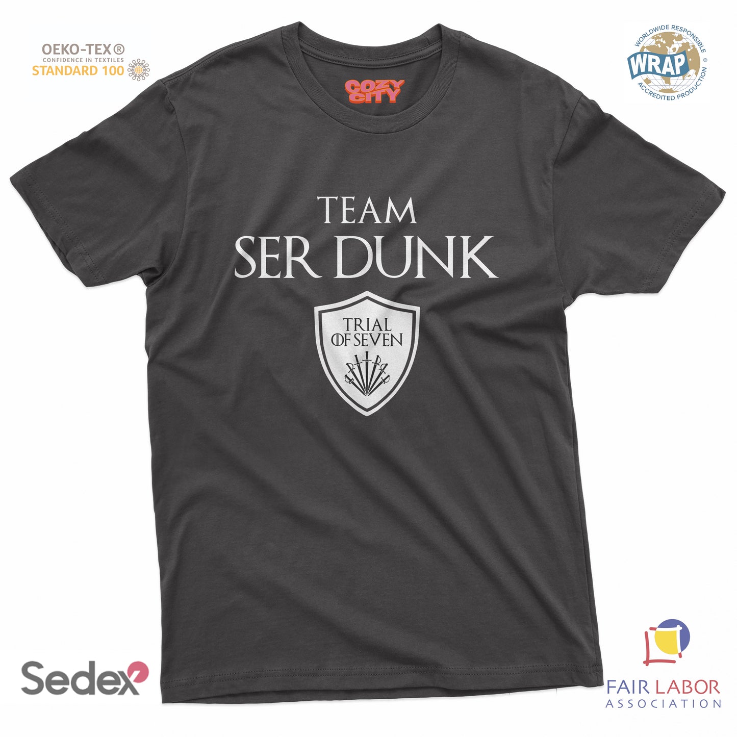 maglietta t-shirt- team ser dunk il giudizio dei sette trial of seven