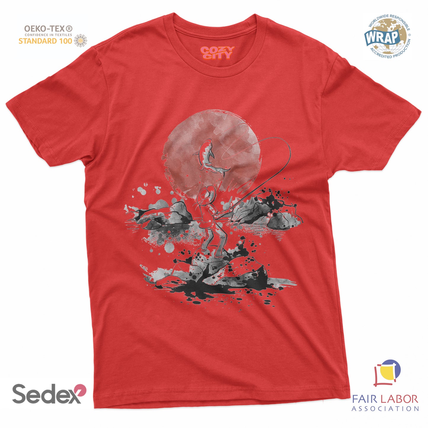 maglietta t-shirt- pescatore manga