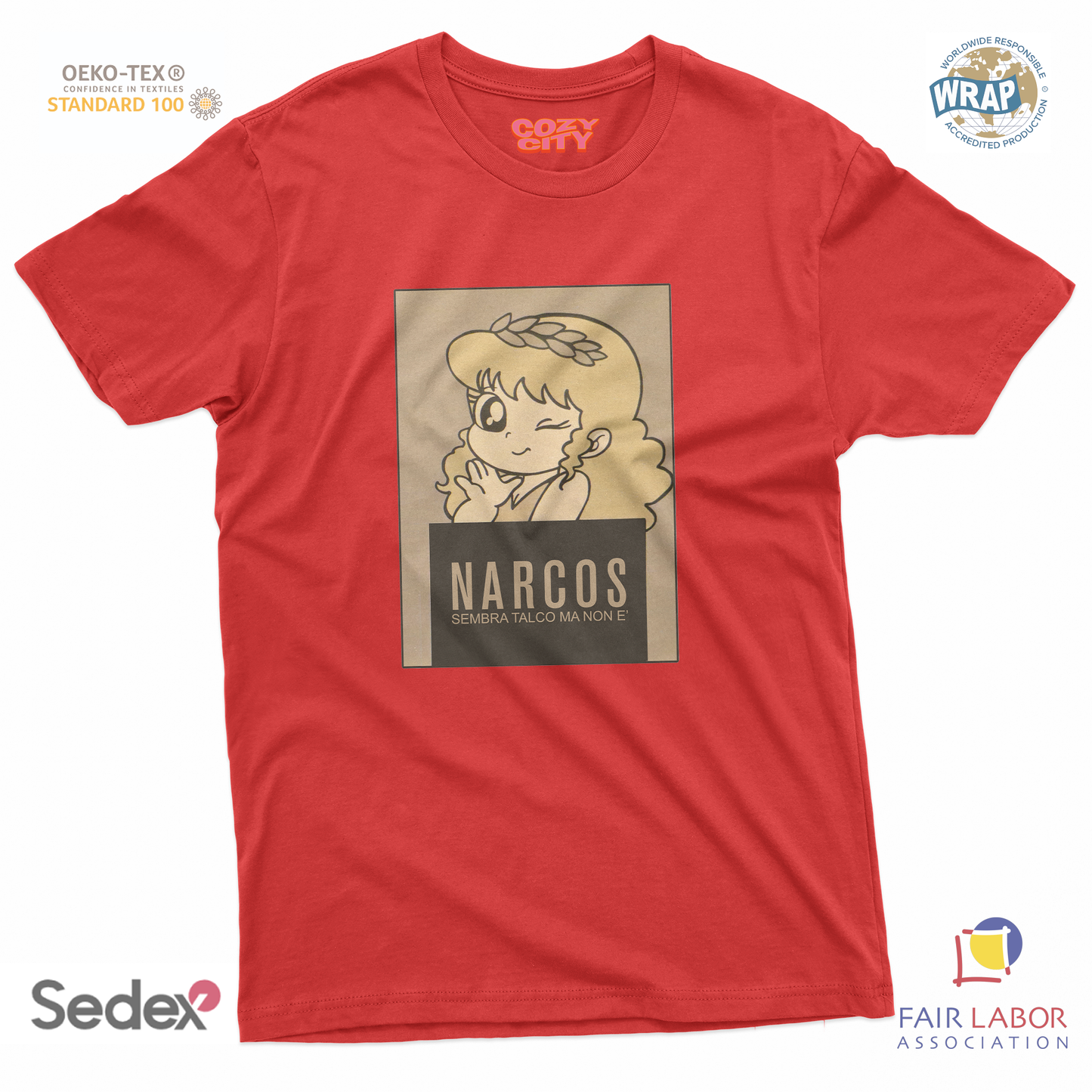 maglietta t-shirt- pollon narcos