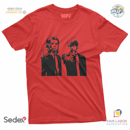 maglietta t-shirt- pulp fiction sagoma