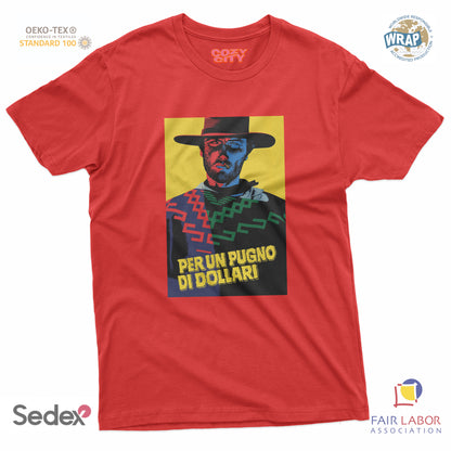 maglietta t-shirt- per un pugno western