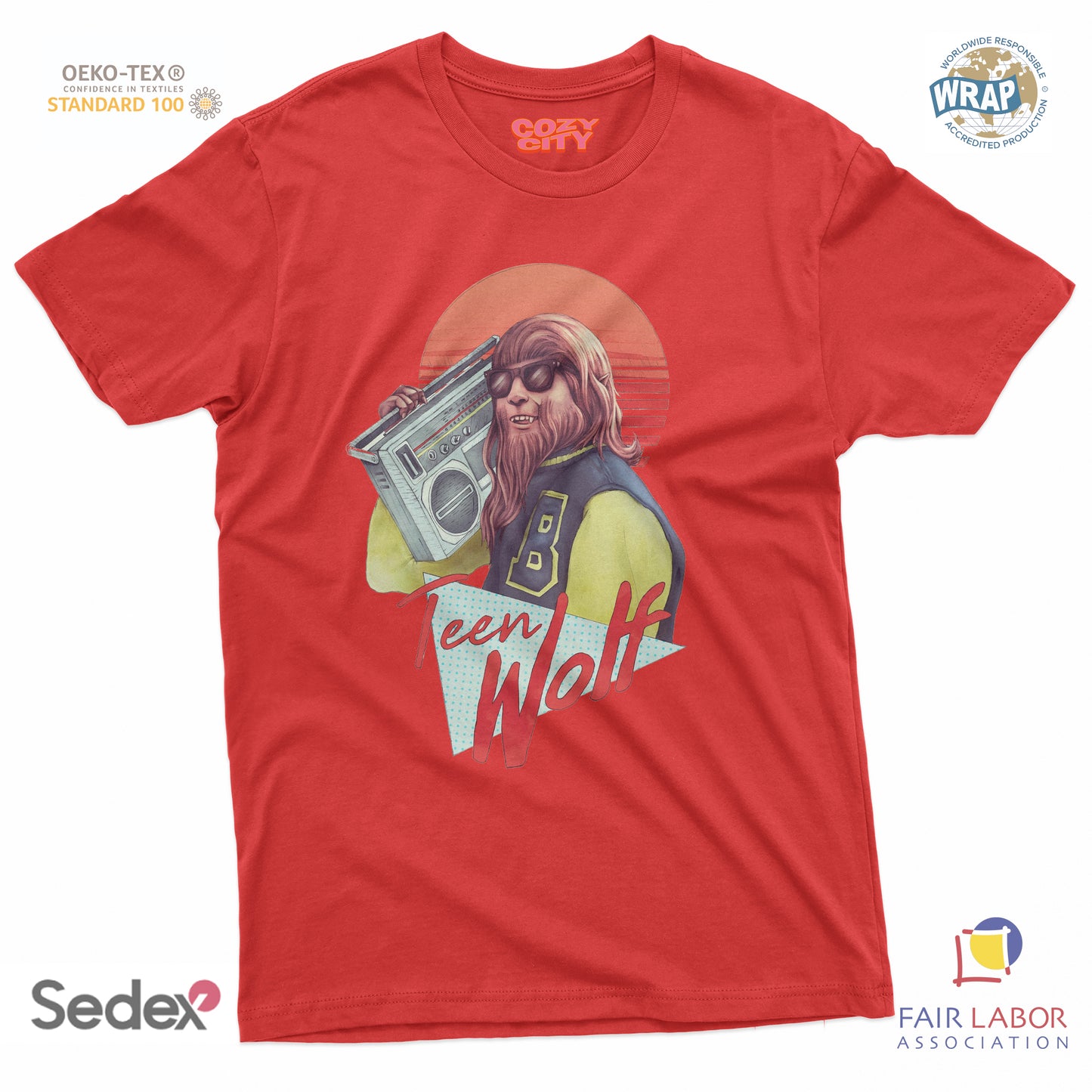 maglietta t-shirt- lupo teen