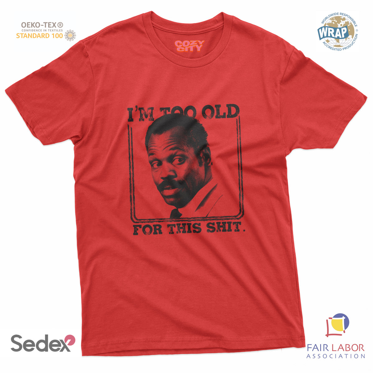 maglietta t-shirt- i m too old for this shit