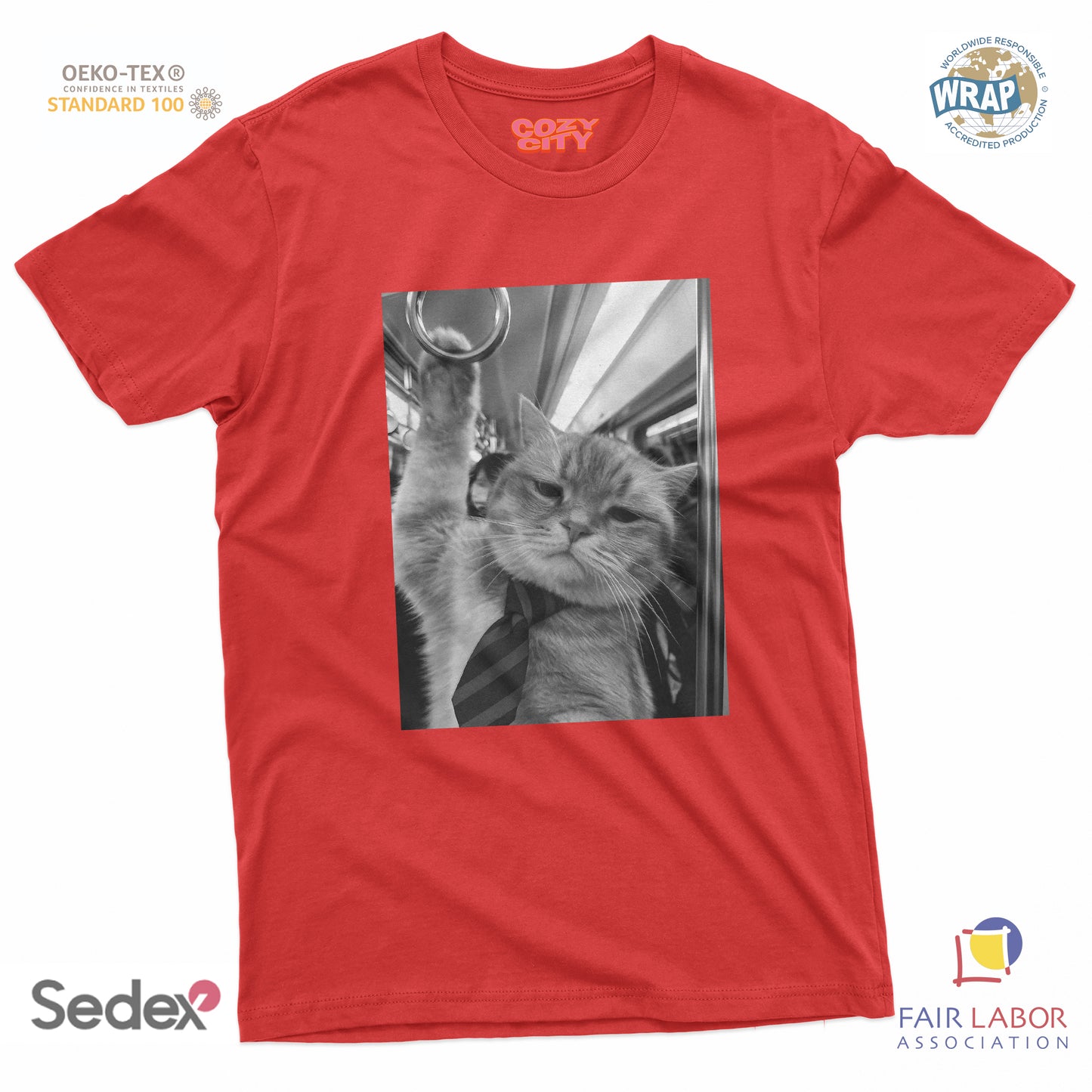 maglietta t-shirt- gatto a lavoro lunedì