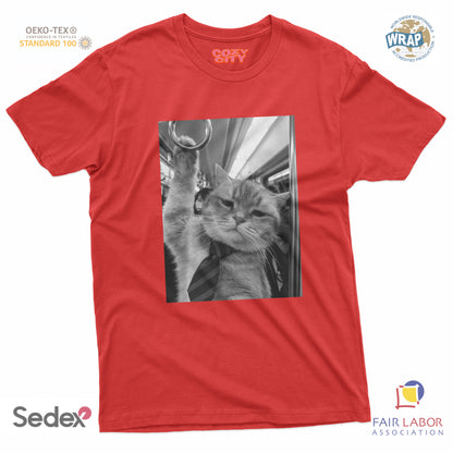 maglietta t-shirt- gatto a lavoro lunedì