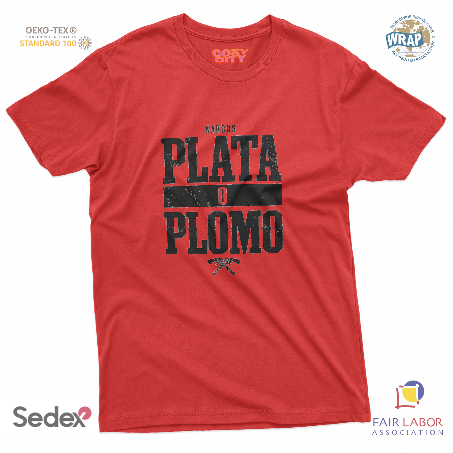 maglietta t-shirt- plata o plomo