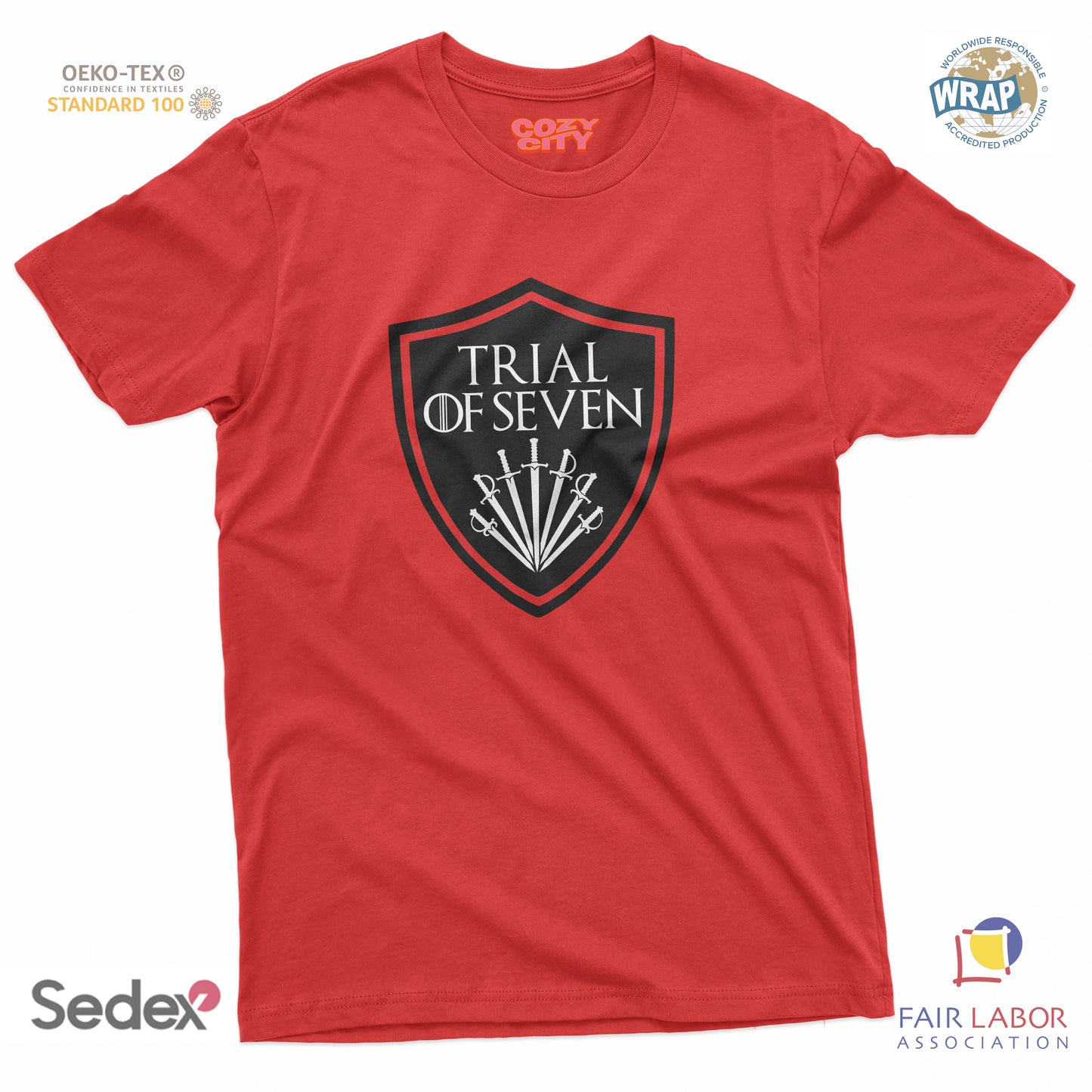 maglietta t-shirt- il giudizio dei sette trial of seven