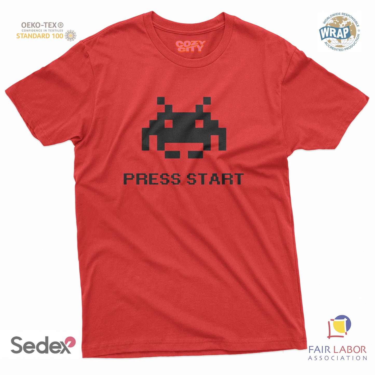 maglietta t-shirt- alien press start