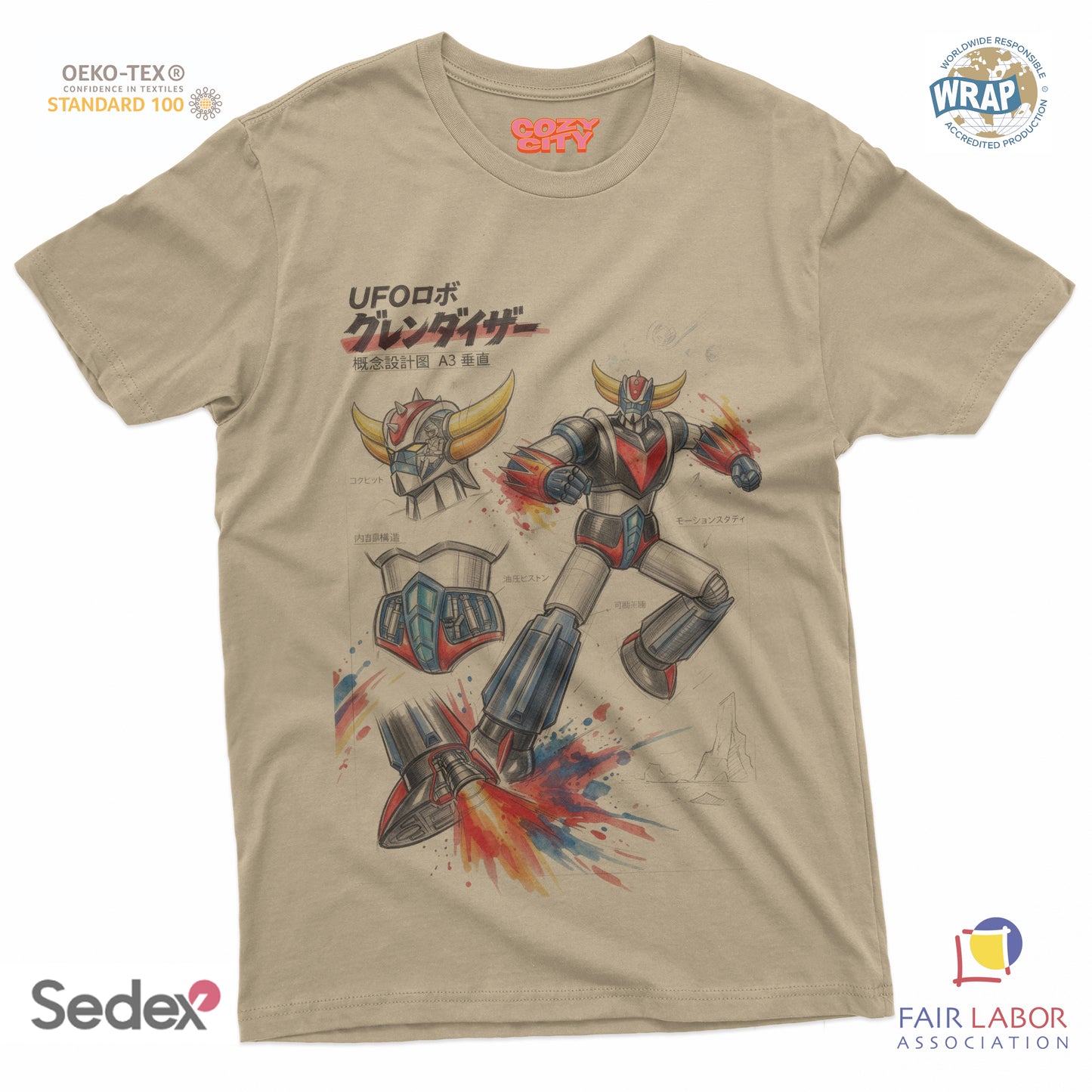 maglietta t-shirt- progetto robottone ufo